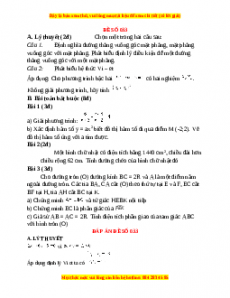 Đề thi Toán 9 học kì 2 năm 2022 - 2023 - Đề 33