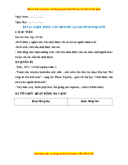 Giáo án Bài 22 Đạo đức 1 Kết nối tri thức: Nhặt được của rơi trả lại người đánh mất