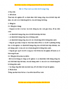 Giáo án Thực hành xác định khối lượng riêng Vật lí 8 Kết nối tri thức
