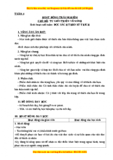 Giáo án Tuần 4: Đọc sách theo sở thích Hoạt động trải nghiệm 3 Kết nối tri thức