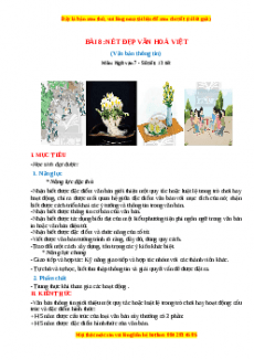 Giáo án Bài 8: Nét đẹp văn hóa việt (Văn bản thông tin) 2024 Chân trời sáng tạo