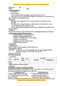 Giáo án Hóa học 12 học kì I2 Tiết 52: Sắt