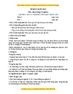 Giáo án HĐTN 3 Tuần 2 Chân trời sáng tạo : Em và trường Tiểu học thân yêu