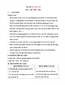 Giáo án Ước mơ Tiếng việt lớp 1 Chân trời sáng tạo