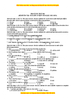 Đề luyện thi vào 10 môn Tiếng anh năm 2023 có đáp án (Đề 4)