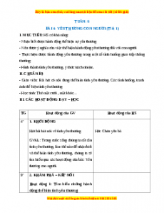 Giáo án HĐTN lớp 1 Tuần 6