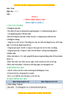 Giáo án Bảng nhân 4 Toán 3 Cánh diều Toán 3