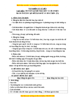 Giáo án Tự nhiên và xã hội 3 Kết nối tri thức Bài 30: Ôn tập chủ đề trái đất và bầu trời