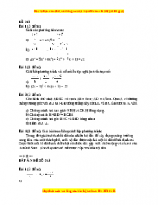 Đề thi cuối học kì 2 Toán 8 năm 2022 - 2023 - Đề 13