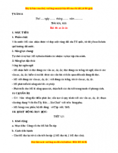 Giáo án Tuần 11 Tiếng việt lớp 1 Kết nối tri thức