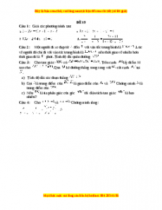 Đề thi giữa kì 2 Toán 8 năm 2023 - Đề 19