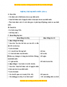 Giáo án Đạo đức 1 Chân trời sáng tạo Phòng, tránh đuối nước