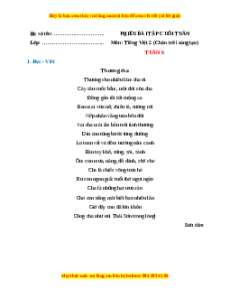 Bài tập cuối tuần Tiếng việt lớp 2 Tuần 6 Chân trời sáng tạo (có lời giải)