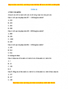 Bài tập cuối tuần Toán lớp 2 Tuần 32 Chân trời sáng tạo (có lời giải)