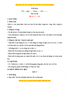 Giáo án Tuần 4 Tiếng việt lớp 1 Kết nối tri thức