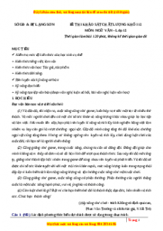 Đề thi thử Ngữ văn Sở Lạng Sơn lần 1 năm 2023