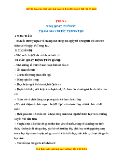 Giáo án HĐTN  1 Cánh diều Tuần 4