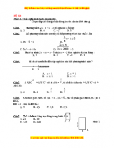 Đề thi cuối học kì 2 Toán 8 năm 2022 - 2023 - Đề 21