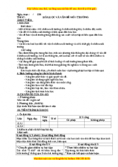 Giáo án Hóa học 12 học kì 2 Tiết 67: Hóa học và vấn đề môi trường