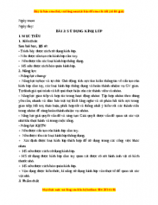 Giáo án Bài 3 KHTN 6 Kết nối tri thức (2024): Sử dụng kính lúp