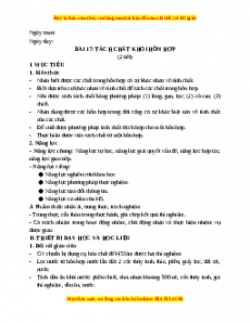 Giáo án Bài 17 KHTN 6 Kết nối tri thức (2024): Tách chất khỏi hỗn hợp