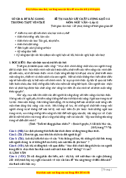 Đề thi thử Ngữ văn trường Yên Thế - Bắc Giang lần 1 năm 2023