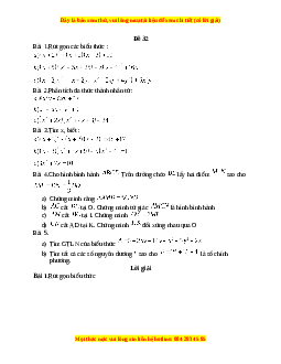 Đề thi giữa kì 1 Toán 8 năm 2023 - Đề 32