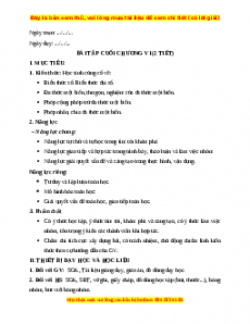 Giáo án Bài tập cuối chương 6 Toán 7 Cánh diều