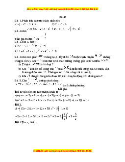 Đề thi giữa kì 1 Toán 8 năm 2023 - Đề 30