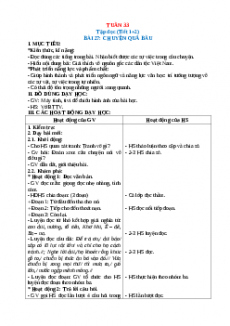 Giáo án Tuần 33 Tiếng việt 2 Kết nối tri thức