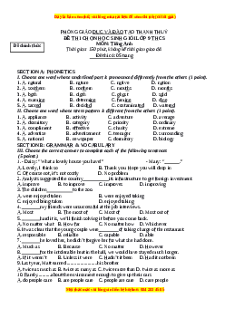 Bộ đề thi học sinh giỏi Tiếng Anh 9 các tỉnh có đáp án