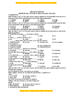 Đề luyện thi vào 10 môn Tiếng anh năm 2023 có đáp án (Đề 26)