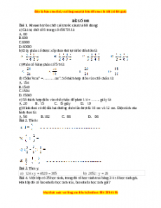 Đề thi Toán lớp 4 cuối kì 2 (Đề 48)