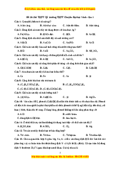 Bộ 40 đề thi thử THPT Quốc Gia Hóa học năm 2018 chọn lọc từ các trường Chuyên