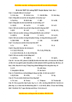 Bộ 40 đề thi thử THPT Quốc Gia Hóa học năm 2018 chọn lọc từ các trường Chuyên