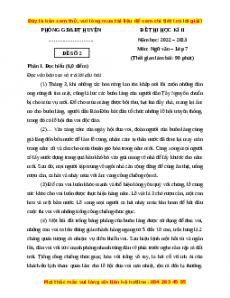 Đề thi cuối kì 2 Ngữ Văn lớp 7 Kết nối tri thức (Đề 2)