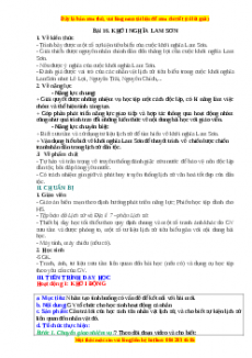 Giáo án Bài 16 Lịch sử 7 Kết nối tri thức (2024): Khởi nghĩa Lam Sơn