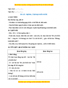 Giáo án Bài 25 Đạo đức 1 Kết nối tri thức: Phòng, tránh đuối nước