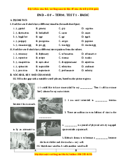 Bộ đề tự kiểm tra 4 kỹ năng Tiếng Anh 9 Tập 2 - Lê Thị Hồng Phúc