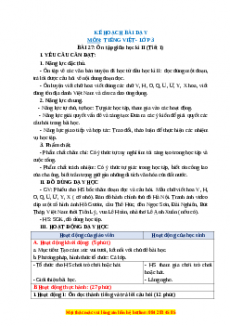 Giáo án Ôn tập giữa học kỳ II (Tiết 1) Tiếng việt 3 Chân trời sáng tạo