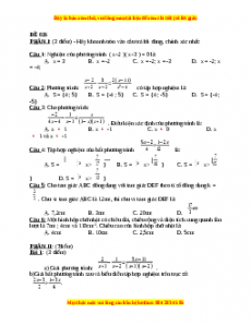 Đề thi cuối học kì 2 Toán 8 năm 2022 - 2023 - Đề 26