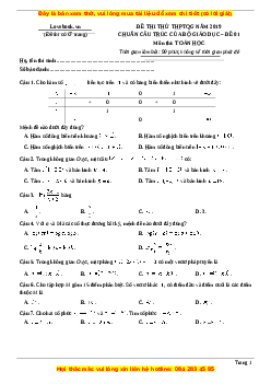 Bộ 20 Đề thi thử THPT Quốc gia Toán năm 2023 - sách Lovebook