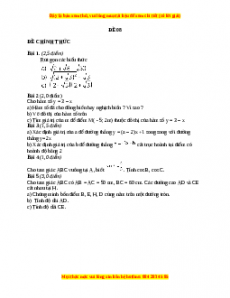 Đề thi Toán 9 học kì 1 năm 2022 - 2023 - Đề 8