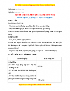 Giáo án Bài 24 Đạo đức 1 Kết nối tri thức: Phòng, tránh tai nạn giao thông