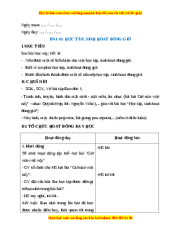 Giáo án Bài 16 Đạo đức 1 Kết nối tri thức: Học tập, sinh hoạt đúng giờ