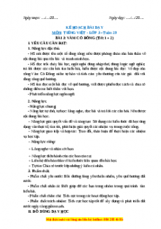 Giáo án Vàm Cỏ Đông Tiếng việt 3 Chân trời sáng tạo