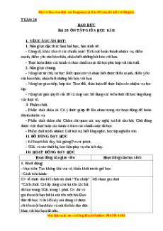 Giáo án Đạo đức lớp 3 Cánh diều: Ôn tập giữa học kì II