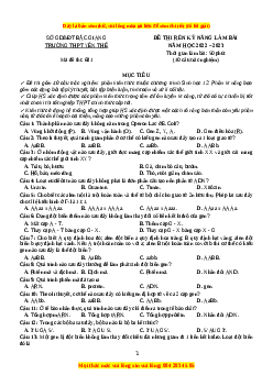 Bộ 74 Đề thi thử THPT Quốc Gia Sinh học năm 2023 chọn lọc từ các trường