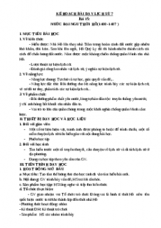 Giáo án Bài 15 Lịch sử 7 Kết nối tri thức (2024): Nước Đại Ngu thời Hồ (1400-1407)