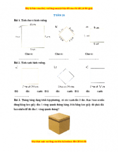 Bài tập cuối tuần Toán lớp 3 Tuần 26 Chân trời sáng tạo (có lời giải)